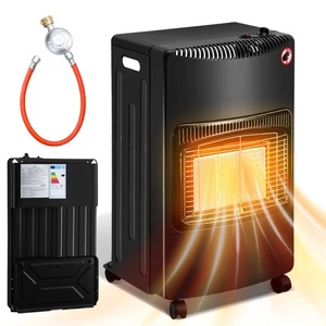 Gasheizung Kamin Heizung Heizstrahler 4200W Gasofen LPG Heizgerät Campingheizung - Bild 1 von 11