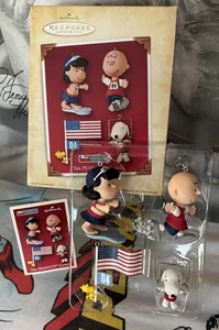 The Peanuts Games Hallmark 2004 Olympic Ornament Set Snoopy Lucy Charlie Brown - Bild 1 von 8