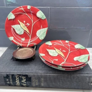 Tilleul by Faiencerie De Gien Bread & Butter Dessert Salad Plates Floral 6.5" - Picture 1 of 7
