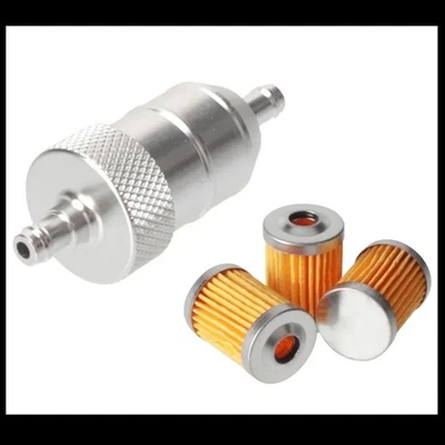 Серебряные многоразовые топливные фильтры 3 шт + бензиновый фильтр из сплава ЧПУ 8 мм для Suzuki  - Изображение 1 из 4