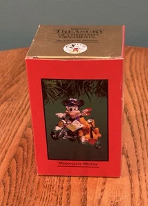 New Old Stock Vintage Enesco Motorcycle Mickey Ornament In Original Box - Picture 1 of 5