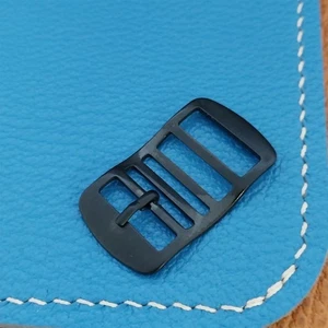 16 mm schwarze Edelstahlschließe für Perlon Single Pass Vintage Uhrenarmband - Bild 1 von 5