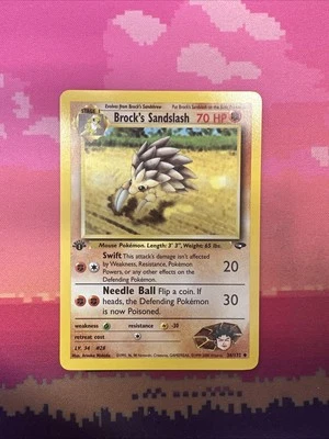 Pokemon Card Brock's Sandslash Gym Challenge 1st Edition 36/132 Near Mint - Image 1 of 2
