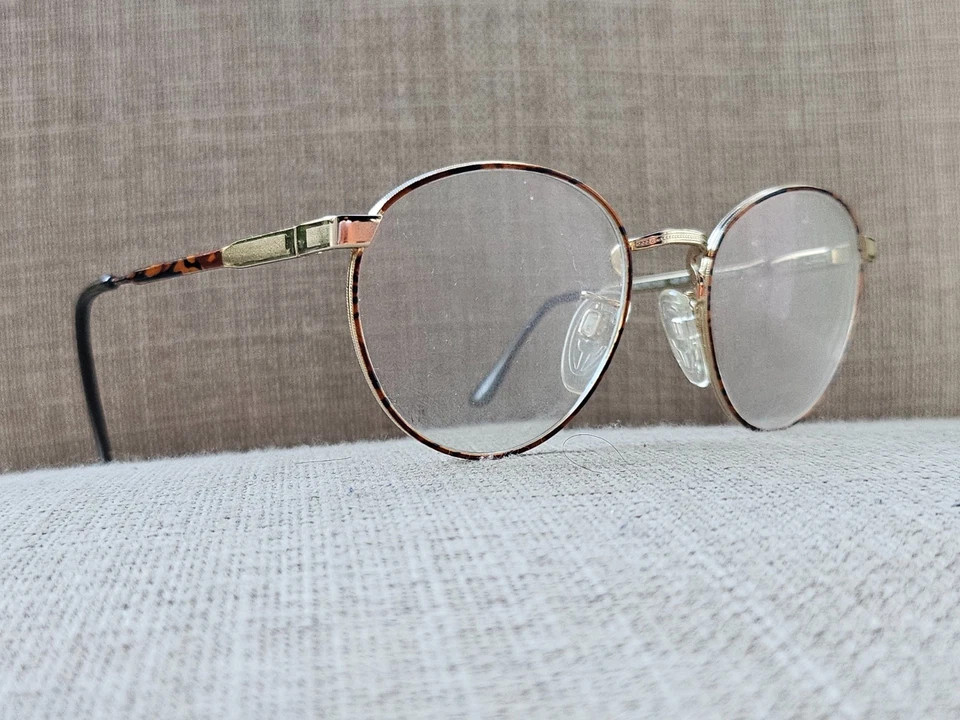 Marco de gafas Luxottica para damas GOLDELETROPLATED DESERT BROWN Gafas Italia Foto 1 de 4