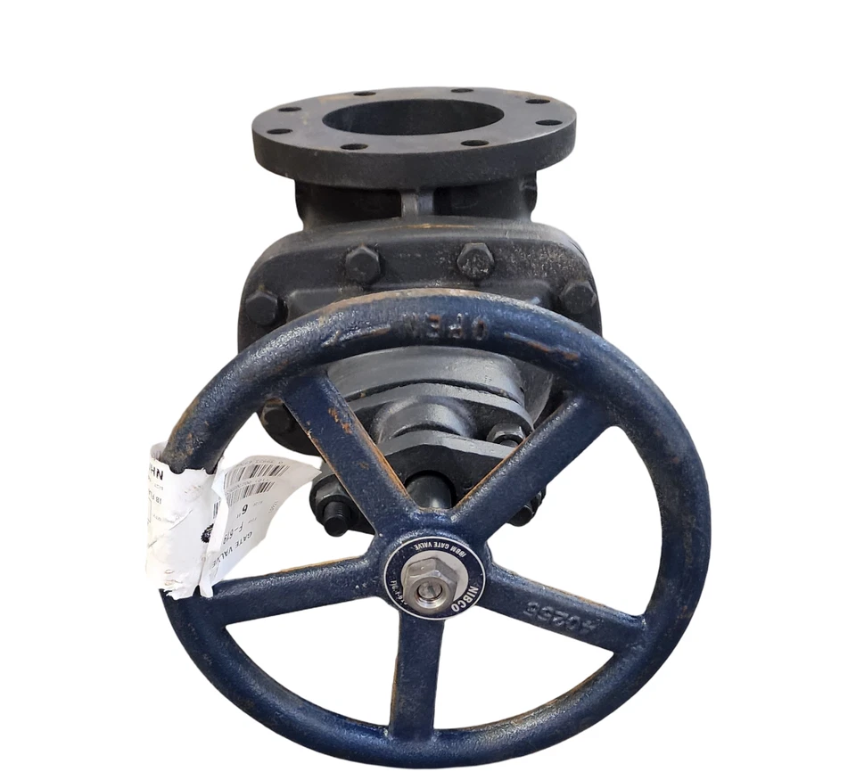 NIBCO F-619 6" Gate Valve – Flanged 125 lb – Cast Iron – Handwheel – 200 PSI - Image 1 of 4