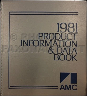 1981 年 AMC 彩色内饰专辑数据书经销商专辑产品信息 — 第 1/2 张图片