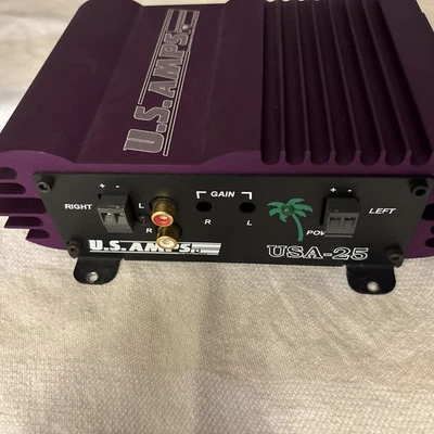 US Amps amplifier USA-25 Purple Old School Vintage Car Audio - Image 1 of 4