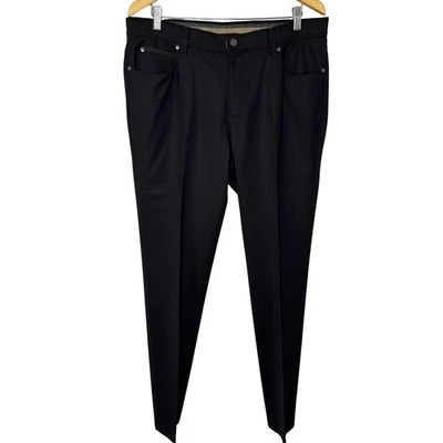 Hiltl Kent Pants Contemporary Fit Stretch Blue Wool Blend Men's 52 US 36x32 - Image 1 of 4