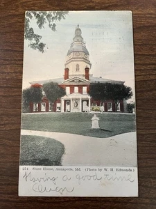 State House, Annapolis, Maryland MD Postcard ~ Posted, UDB - Picture 1 of 2