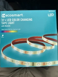 EcoSmart Indoor/Outdoor LED Strip Light w/ RF Remote White RGB 32ft - Picture 1 of 1