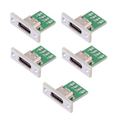 CY USB C Female Socket Connector Panel DIY with PC Board 24pin PCB Kit 5pcs/set - Image 1 of 4