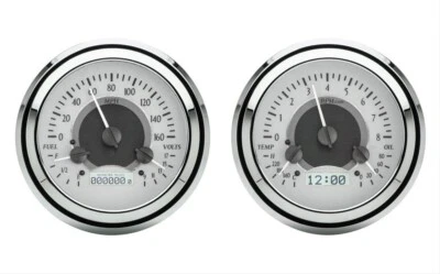 VHX System, Silver Alloy Face, White Display VHX-47C-PU-S 1947-1953 Chevy Pickup Foto 1 de 4