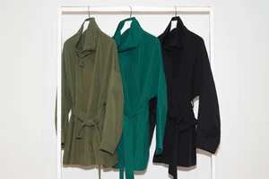 UNIQLO : C Stand Collar Oversized Coat Black/Green/Olive NWT