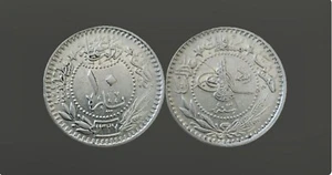 OTTOMAN EMPIRE TURKEY MEHMED V 1327 3 - AD 1911 - 10 PARA, TOUGHRA & RESHAT - Picture 1 of 1