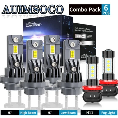 For Mercedes-Benz E350 B200 2008 2009 2010 2011 Car LED Headlight Bulbs Fog Lamp - Image 1 of 4