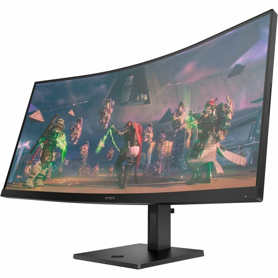 HP OMEN 34C 34" WQHD 3440x1440 165Hz VA Curved Gaming Monitor Freesync Speakers - Image 1 of 1