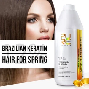 1000 ml 12 % reines Keratin Haarglättung Behandlung verbessert krausen Spliss - Bild 1 von 6