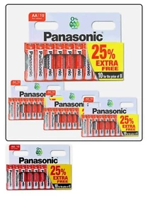 40 x AA Genuine PANASONIC Zinc Carbon Batteries - New R6 1.5V Longest Expiry UK - Picture 1 of 1