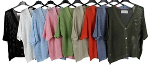 Cardigan donna casual leggero estivo 2025 morbido design uncinetto a strati - Foto 1 di 9