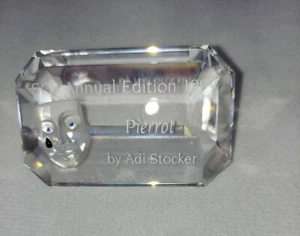 SWAROVSKI CRYSTAL 1999 SCS ANNUAL PIERROT TITLE PLAQUE BY ADI STOCKER 2.5” -F9 - Picture 1 of 3
