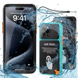 DIVING WATERPROOF Case for iPhone 16, 15, 14, 13, 12 Pro Max Durable Phone Cover - Zdjęcie 1 z 8