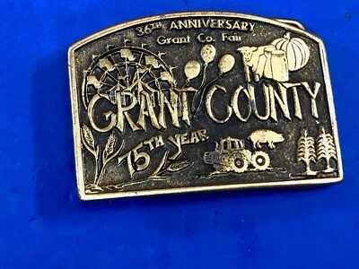 Feria del Condado de Grant - Hebilla de cinturón de celebración del 36 aniversario 75 años  Foto 1 de 4