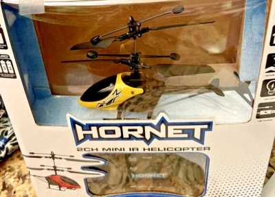 Hornet 2 Channel Mini IR Helicopter Motion Sensor Rechargeable YELLOW NEW #33346 - Image 1 of 4