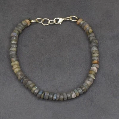 Exclusive Labradorite 108. Cts Round Shape Beaded Fabulous Bracelet VK 20 E569 - Image 1 of 3