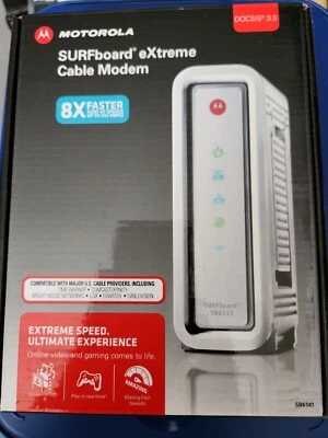 Motorola - Surfboard eXtreme Cable Modem - 8X Faster - Up to 343 MBPS. - Image 1 of 4