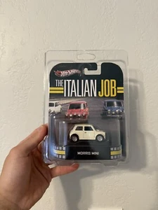 2012 HOT WHEELS RETRO ENTERTAINMENT THE ITALIAN JOB MORRIS MINI WHITE - Picture 1 of 2