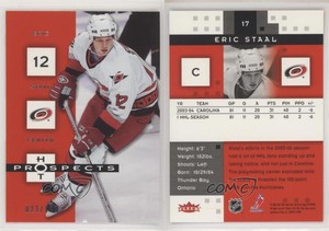 2005-06 Fleer Hot Prospects Red Hot /100 Eric Staal #17