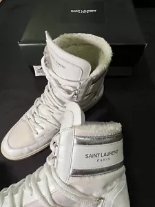 SAINT LAURENT 404661 HIGH TOPS SNEAKERS SCHUHE STIEFEL STIL GRÖSSE 38,5 8,5 AUTHENTISCH - Bild 1 von 24