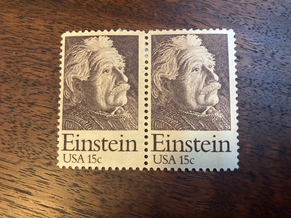 Pair of Einstein U.S. Stamps - Image 1 of 1
