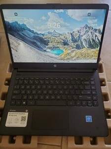 Affordable HP Laptop - Open Box - HP 14-DQ0051DX - Black, 64GB storage, 4GB Ram