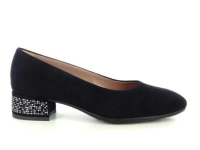 1250 CONFORT SCARPA DONNA DECOLTE' INVERNALE TACCO 30 COL NERO VERA PELLE CAMOSC - Immagine 1 di 2