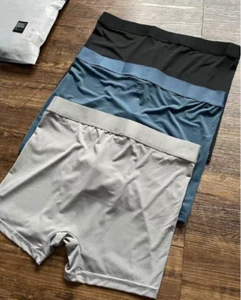 NEW AUTHENTIC LULULEMON 3 Pack (Black/Grey/TruNavy) Always In Motion Boxers Sz M - Picture 1 of 7