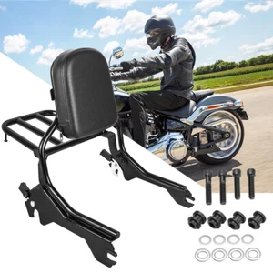 Sissy Bar Detachable Backrest with Luggage Rack For 18-24 Harley Softail Fat Boy - Picture 1 of 9