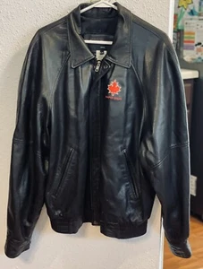 RARE Vintage Maple Leafs Roger Edwards Leather/Suede Jacket XL - Picture 1 of 9