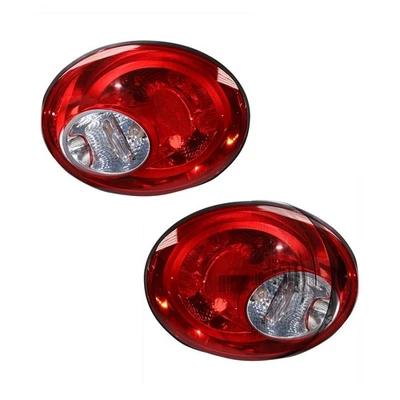 Tail Light Set For 2006-2010 Volkswagen Beetle Left Right Clear Red Halogen Bulb - Image 1 of 4