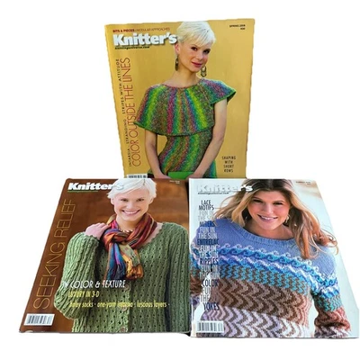 Knitter's Magazines Lot of 3 from 2008 Knitting Patterns See Description - Image 1 of 4