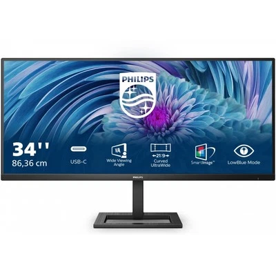 Philips 346E2LAE/00 - 34 Zoll -WQHD Monitor -höhenverstellbar - neigbar- schwarz - Bild 1 von 4