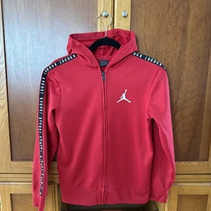 NIKE AIR JORDAN JUMPMAN BOY'S LOGO FULL ZIP TRACK JACKET SIZE LARGE 12-13 - Picture 1 of 5