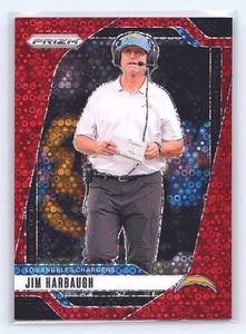 2024 Panini Prizm - Jim Harbaugh #163 Red Disco Prizm /75 🔥 NO HUDDLE SP - Bild 1 von 2