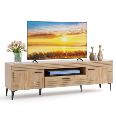 TV Stand for 65 Inch TVs Modern Entertainment Center w/Drawer 2 Storage Cabinets - Image 1 of 4