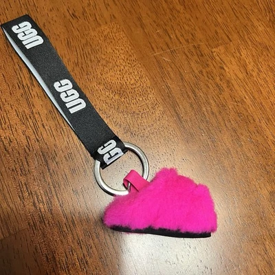 Pink Ugg Fluff Yeah Mini Slide Esponjoso Llavero 2.5” Nuevo con Etiquetas Foto 1 de 4