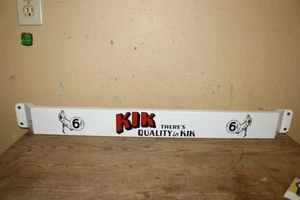 Rare KIK 6c Footbal Player Soda Pop 32" Door Push Pull Bar Metal Sign NICE - Picture 1 of 7