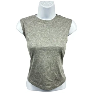 Camiseta sin mangas para mujer Alternative Apparel Go-To recortada muscular (gris carbón) - talla XS - Imagen 1 de 5