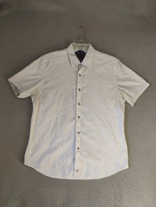 Camisa Robert Graham Para Hombre XL Blanca Calce Clásico Manga Corta Cuello Abotonada - Imagen 1 de 11