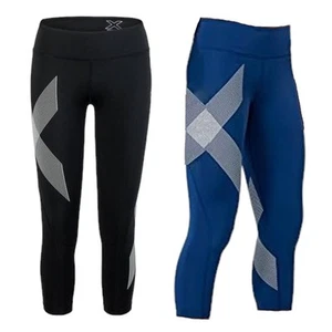 2XU Mid-rise Compression 7/8 Tights Stripe Logo Set 2 XS - Picture 1 of 11