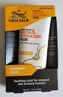 Crema para aliviar el dolor de cuello y hombros Tiger Balm ~ 1,76 oz Foto 1 de 3